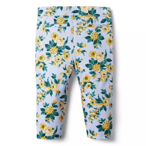 Janie & Jack Floral Sateen Pant - size 7 - Picture 2 of 8
